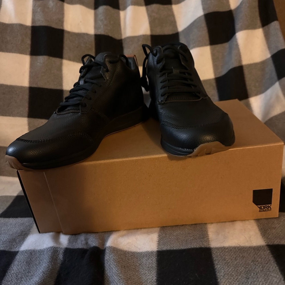 York Athletic black leather Henry Mid. Never worn